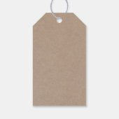 Étiquettes-cadeau Fabriqué avec amour | Rustique Kraft Bleu Stylish  (Dos)