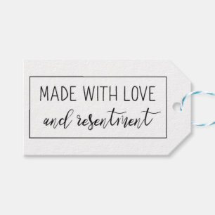 Étiquettes-cadeau Fabriqué avec la plaisanterie de l'amour
