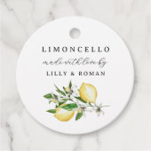 Étiquettes Cadeau Fabriqué avec l'amour ronde Limoncello (Devant)
