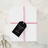 Étiquettes-cadeau Fabriqué maison avec amour nom de script noir (Avec de la ficelle)