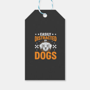Étiquettes-cadeau Facilement Distrait Par Les Chiens