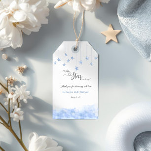 Étiquettes-cadeau Faire dodo Petite Étoile Fête de Naissance Bleu Ga