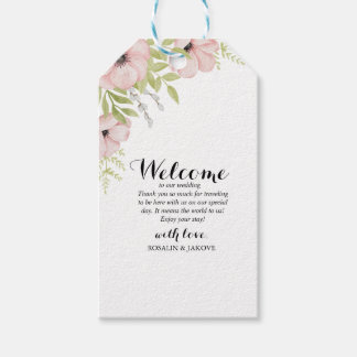 Étiquettes-cadeau Faire-part de mariage floral Boho Blush