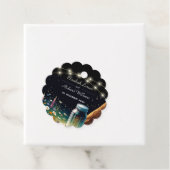 Étiquettes Cadeau Faire-part de mariage rustique avec luciole élégan (En situation)