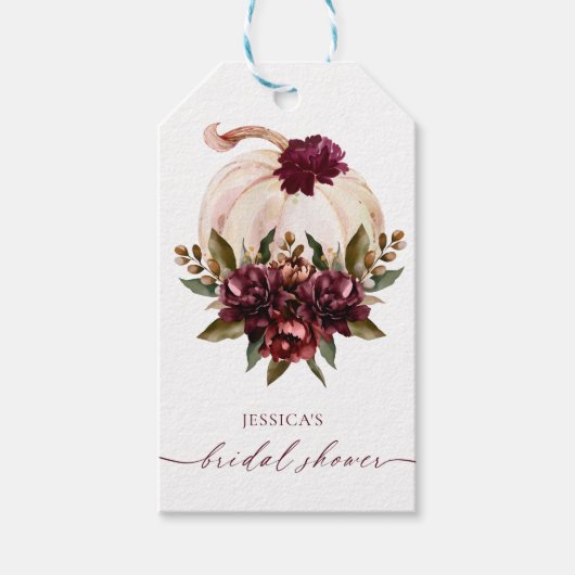 Étiquettes-cadeau Faire-part de Réception de Mariage à thème Citroui (Devant)