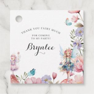 Étiquettes Cadeau Fairy Birthday, Garden Party, Enchanted, Whimsical