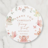 Étiquettes Cadeau Fairy First Birthday Girl (Devant)