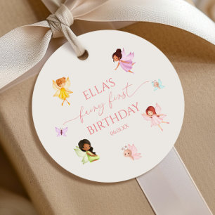 Étiquettes Cadeau Fairy First Enchanted Fairies 1ère fête d'annivers