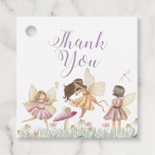 Étiquettes Cadeau Fairy fleur sauvage anniversaire