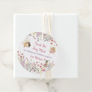 Étiquettes Cadeau Fairy Garden Boho Fleur sauvage