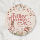 Étiquettes Cadeau Fairy Premier Anniversaire Thème de fête Merci per (Devant)