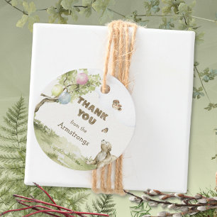 Étiquettes Cadeau Fairyland Bois Ours à peine attendre Baby Shower
