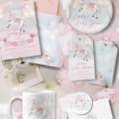 Étiquettes-cadeau Fairytale bébé Pony rose ballons étoiles Douche