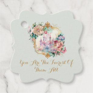 Étiquettes Cadeau Fairytale Princess Castle Anniversaire