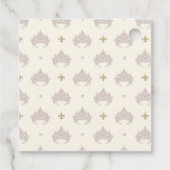 Étiquettes Cadeau Fairytale Royal Princess Carriage Blush Aqua (Dos)