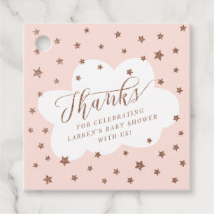 Étiquettes Cadeau Fais dodo petite étoile rose baby shower