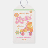 Étiquettes-cadeau Faisons Rouuler Fille Patin à Roulette Fête d'Anni (Dos)