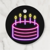 Étiquettes Cadeau Faisons un anniversaire de néon fou, merci (Dos)