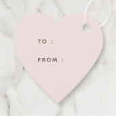 Étiquettes Cadeau Fait à la main avec amour Coeur rose (Dos)