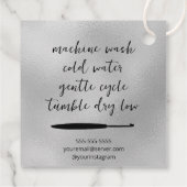 Étiquettes Cadeau Fait à la main avec Carré d'amour (Dos)