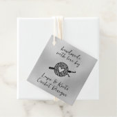 Étiquettes Cadeau Fait à la main avec Carré d'amour (En situation)