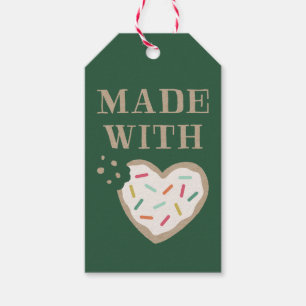 Étiquettes-cadeau Fait avec l'étiquette de cadeau d'amour - pin