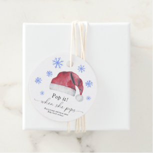 Étiquettes Cadeau Faites-le éclater quand elle éclate - Santa bébé -