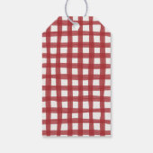 Étiquettes-cadeau Falala Moderne Rétro Cranberry Plaid Noël (Dos)
