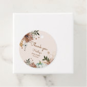 Étiquettes Cadeau Fall Boho citrouille baby shower merci (En situation)