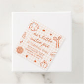 Étiquettes Cadeau Fall Hand Drawn A Little Cutie Pie 1st Birthday (En situation)