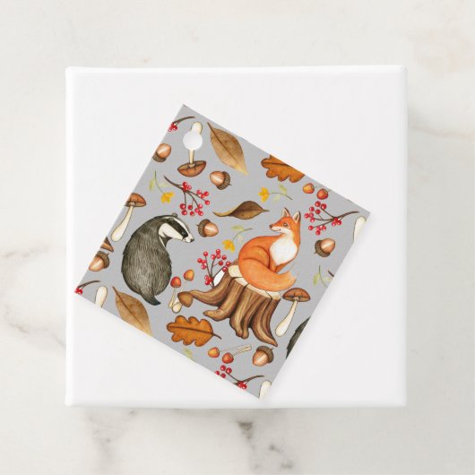 Étiquettes Cadeau Fall Leaves Badger & Fox (En situation)