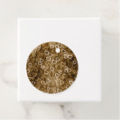 Étiquettes Cadeau Falling Hearts - Sépia (En situation)