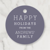 Étiquettes Cadeau Falling Neige hiver arbres Fête Fête (Dos)