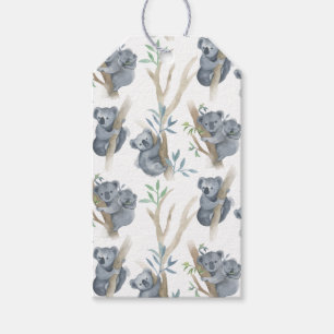 Étiquettes-cadeau Famille Koala de Cute Watercolor