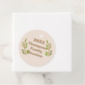 Étiquettes Cadeau Famille Reunion Keepsaké Green Tree Branch Memento (En situation)