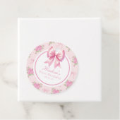 Étiquettes Cadeau Fancy One Rose Coquette Bow Premier anniversaire (En situation)