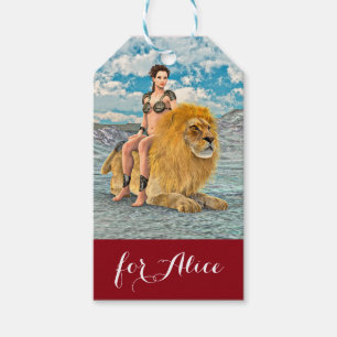 Étiquettes-cadeau Fantaisie de la Reine Lion
