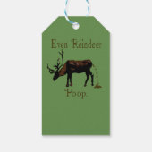 Étiquettes-cadeau Fantaisie Reindeer Poop Noël (Dos)