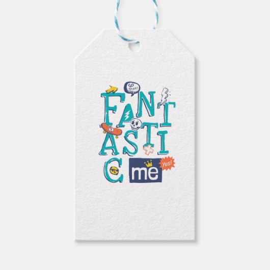 Étiquettes-cadeau Fantastic Me Round Sticker Design (Devant)