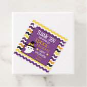 Étiquettes Cadeau Fantôme et enfants Citrouilles Halloween (En situation)