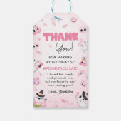 Étiquettes-cadeau Fantôme rose mignon Halloween 1er anniversaire (Dos)