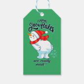 Étiquettes-cadeau Farer Snowman Comment Les Snowflakes Sont Vraiment (Devant)