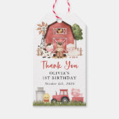 Étiquettes-cadeau Farm Animals, Cute Animals, Barn, First Birthday (Devant)