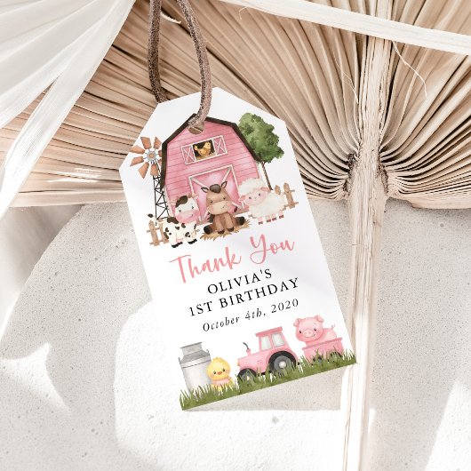 Étiquettes-cadeau Farm Animals, Cute Animals, Barn, First Birthday