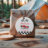 Étiquettes Cadeau Fast Race Car Boy Merci Anniversaire