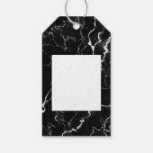 Étiquettes-cadeau Faux Black Marble Texture Look Avec Texte Personna (Dos)