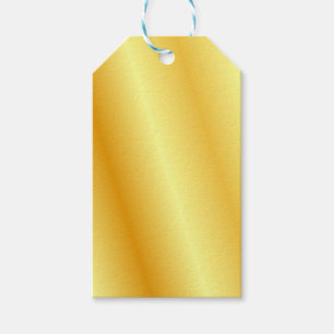 Étiquettes-cadeau Faux Gold Metallic Look Élégant Modèle blanc