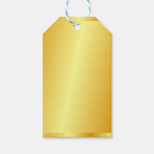 Étiquettes-cadeau Faux Gold Personnalisé Métallure Élégant Vin B