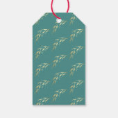 Étiquettes-cadeau Faux Gold Turquoise Joyeux Noël Wreath (Dos)
