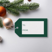 Étiquettes-cadeau Faux Golden Foil Forme Arbre de Noël Vert